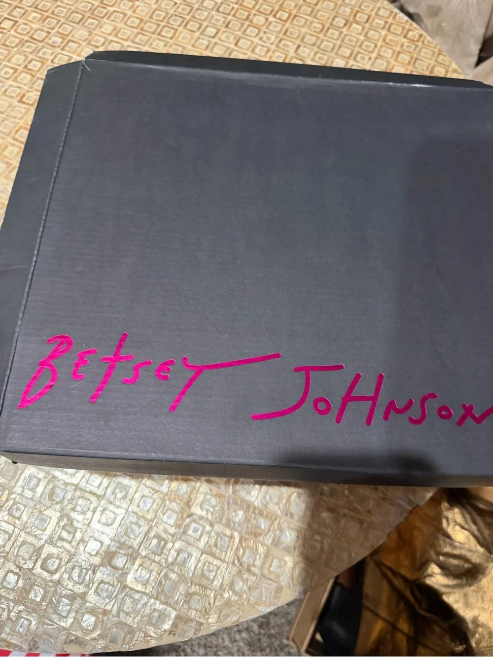 Betsey Johnson Deep Pink Velvet Sequin Floral Ankle Boots